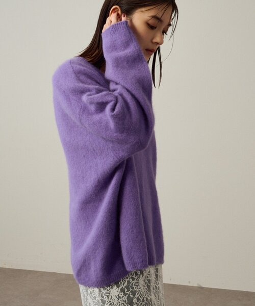 Omekashi（オメカシ） ニット セーター ファーウールVプルオーバー
