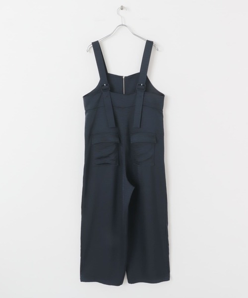 KBF（ケービーエフ） サロペット オーバーオール フロントZIPサテン