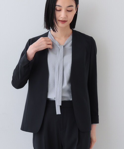 INDIVI（インディヴィ） スーツ 「洗える／UVケア／スーツ」ストレッチ