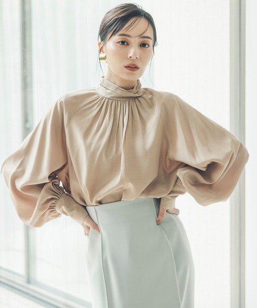 anuans（アニュアンス） スカート ダブルサテンナロースカート