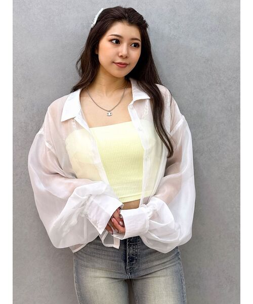 GYDA（ジェイダ） キャミソール chainストラップテレコビスチェ