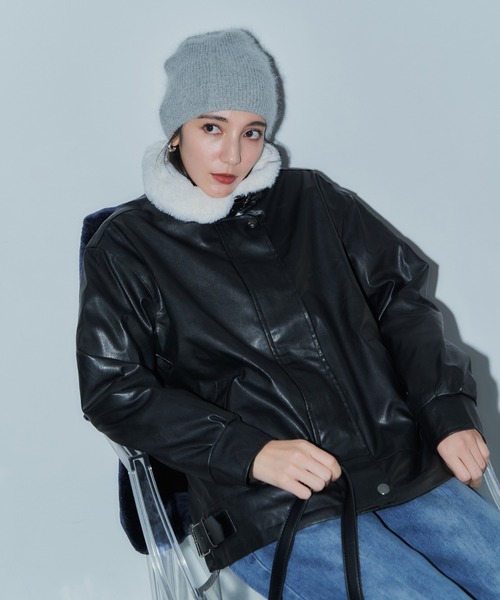 LIENCOEUR ムートンコート ボアコート B-3ボンバージャケット