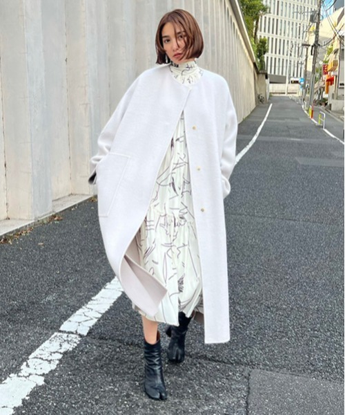 FRAY I.D（フレイ・アイディー） ノーカラーコート 1 グリーン