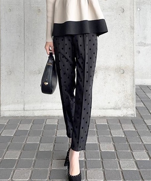 パンツ ドット柄テーパードパンツ レディース : ZOZOTOWN Yahoo!店