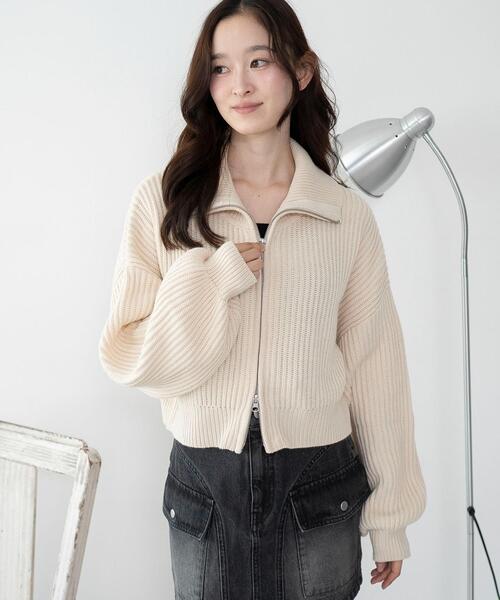 WEGO（ウィゴー） カーディガン WEGO/ダブルジップショートニット