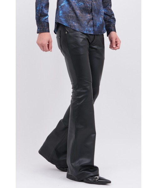 TORNADO MART（トルネードマート） パンツ ストレッチレザーベルボトム