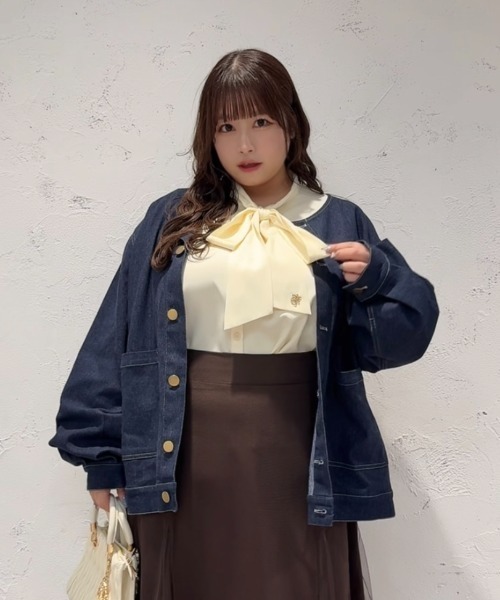 Louiosy（ルオシー） ジャケット ノーカラージャケット 「大きいサイズ