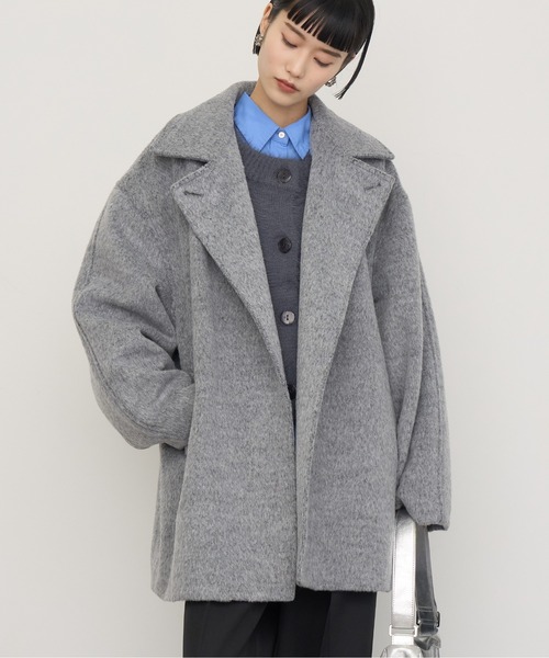 NOGLE コート アウター 「NOGLE/ノグル」ウールモヘアシャギーミドル