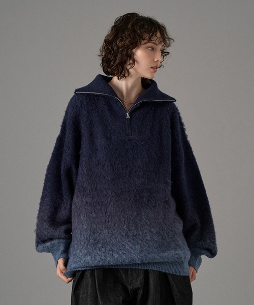 ONCILY（オンシェリー） セーター ニット HALF ZIP SHAGGY ASSORT
