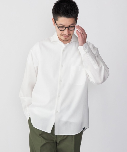 SHIPS.me シャツ 「ZOZO限定」SHIPS.me: シアサッカーセミワイドカラー