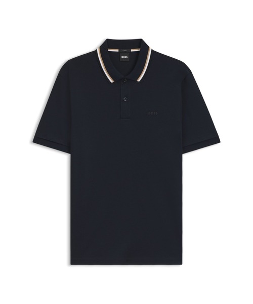 BOSS（HUGO BOSS） ポロシャツ ストライプカラー スリムフィット