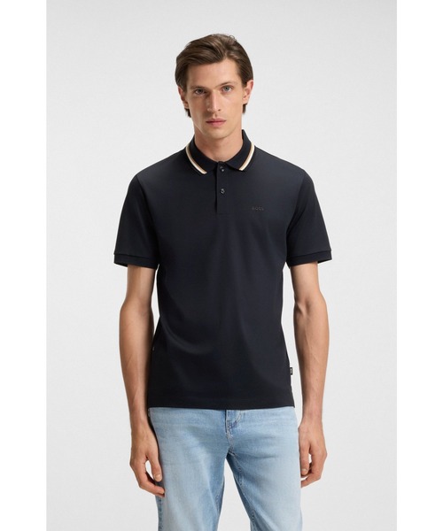 BOSS（HUGO BOSS） ポロシャツ ストライプカラー スリムフィット