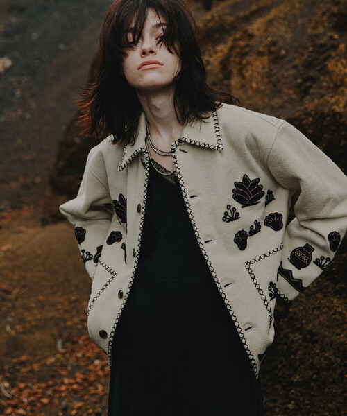 Freada（フリーダ） コート アウター インド刺繍 ウール メキシカン