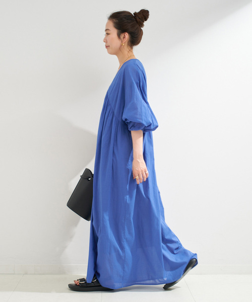 B.C STOCK（ベーセーストック） ワンピース 手洗い可 / ボイルVネック