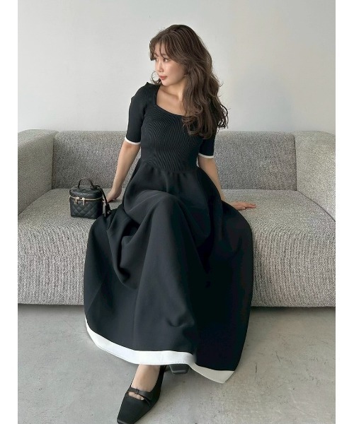 FRAY I.D（フレイ・アイディー） ワンピース スクエアーネックホール