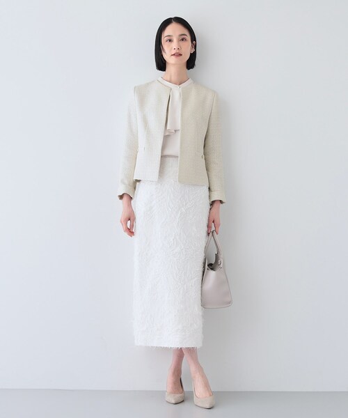 INDIVI（インディヴィ） ジャケット ノーカラージャケット 「華やか