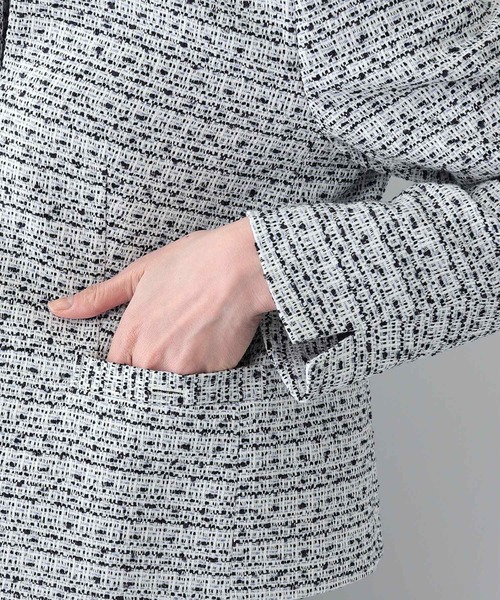 INDIVI（インディヴィ） ジャケット ノーカラージャケット 「華やか