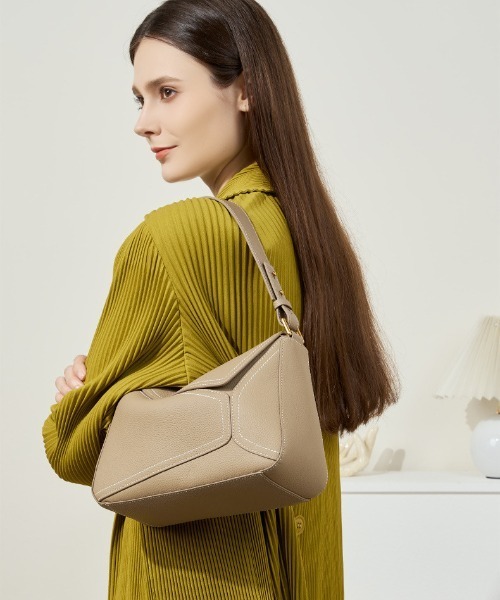 ショルダーバッグ バッグ 「NiiNa」「高品質牛革」2wayワンハンドル