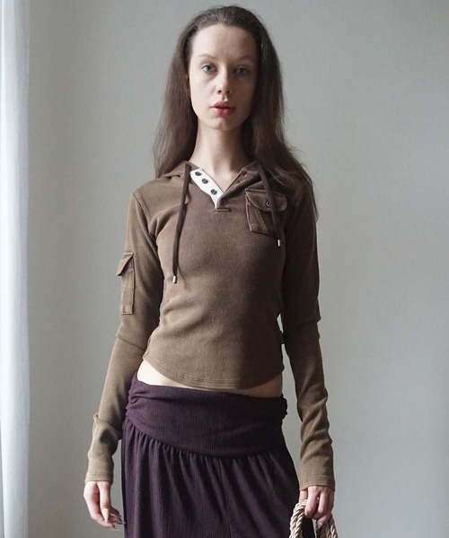 SCULPTOR（スカルプター） tシャツ Washed Pocket Hoodie レディース