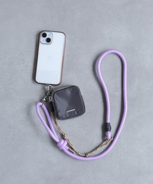 sakishimatokyo 「マルチWAY」ポーチ付き配色ストラップ/スマホ