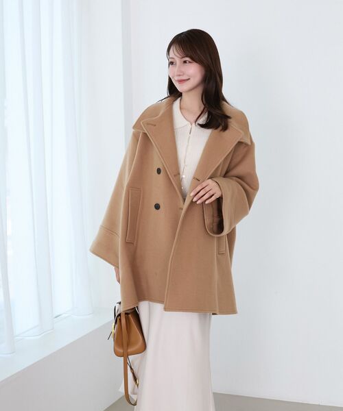 cle blatt コート アウター スタンドカラーウールコート レディース