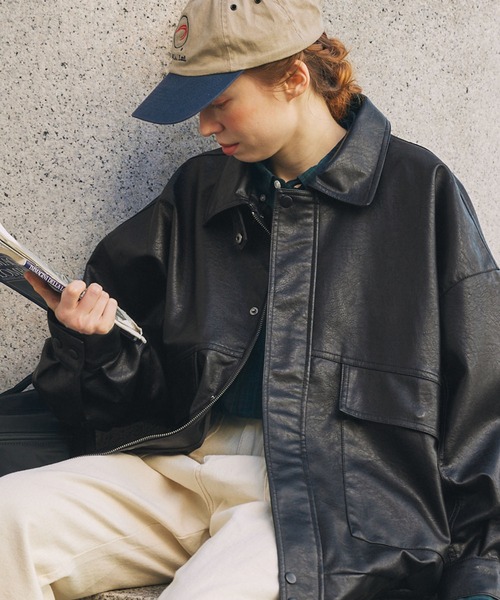 MONO-MART（モノマート） ブルゾン アウター 比翼デザインヴィンテージ