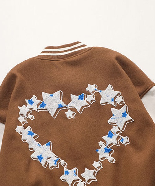 スタジャン 「HOOK」ユニセックス ワッペン 刺繍 カレッジ メンズ