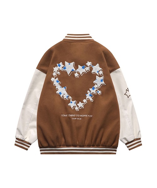 スタジャン 「HOOK」ユニセックス ワッペン 刺繍 カレッジ メンズ