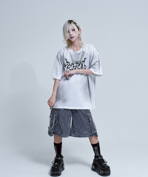 REFLEM（レフレム） tシャツ 「REFLEM/レフレム」チェーン付き顔料加工