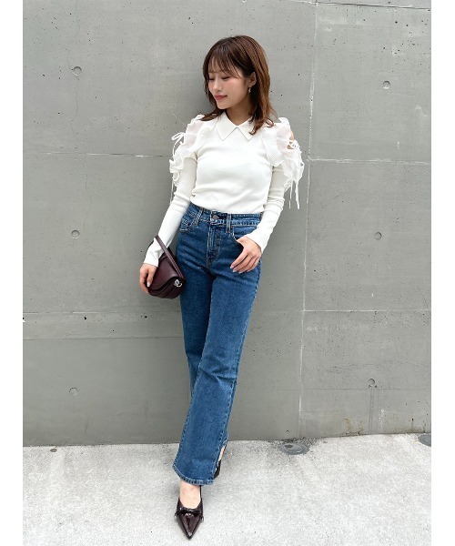 SNIDEL（スナイデル） ニット セーター プリーツフリルニットプル