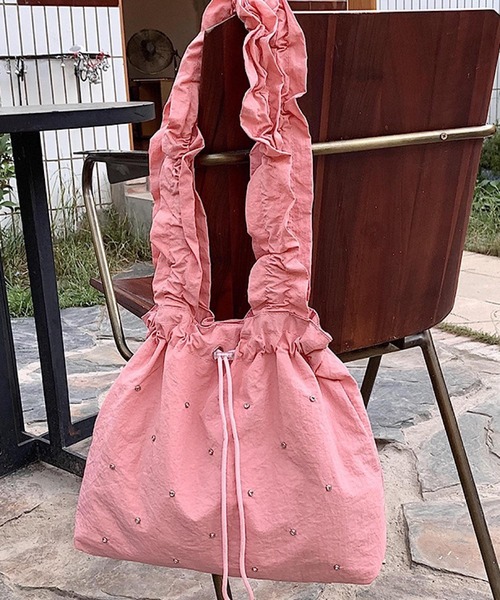 Mignonjour トートバッグ Mignonjour/フリルハンドル巾着トートバッグ