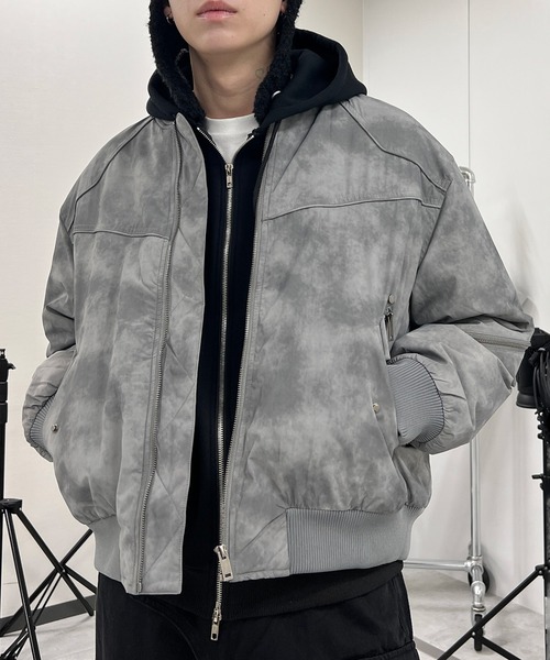 ブルゾン アウター Y2Kボンバージャケット レディース メンズ