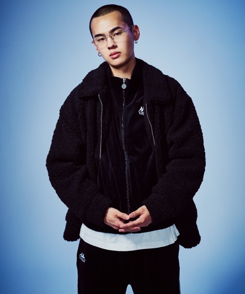 Kappa（カッパ） コート ジャケット ベロアトラックジャケット メンズ