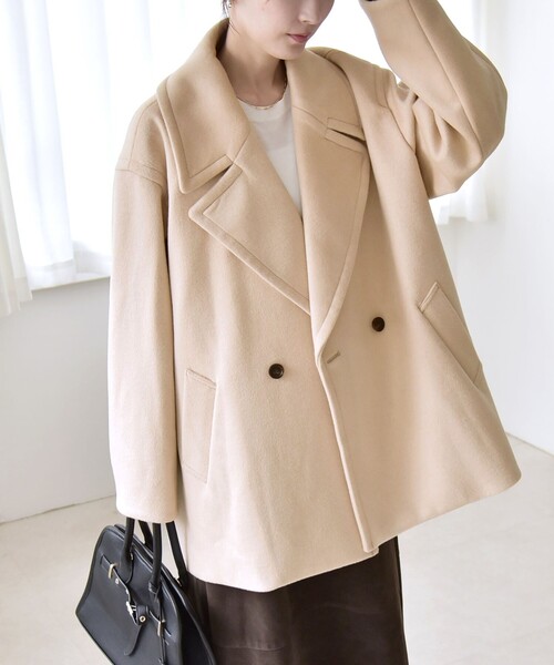 quaranciel ピーコート pコート quaranciel: PURE WOOL ダブルブレスト