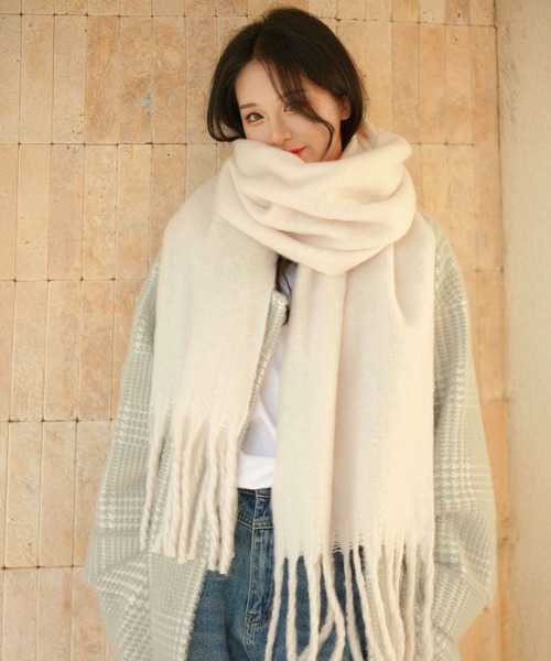 L LABEL（エルラベル） マフラー ストール プレーンボリュームマフラー