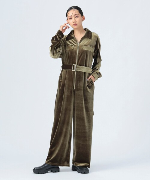 BEAMS HEART（ビームス ハート） オールインワン ベロア ジャンプ