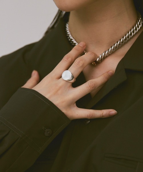soerte 指輪 リング Minimal signet ring （circle）/ミニマル