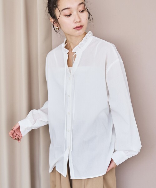 NOBLE（ノーブル） 長袖シャツ - ホワイト レディース : ZOZOTOWN