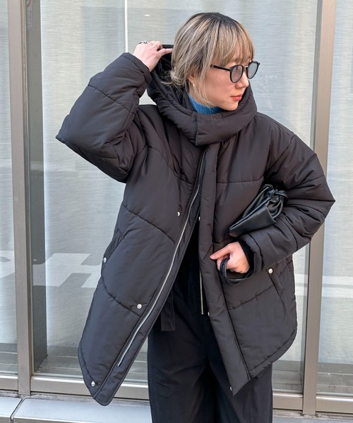 feepur（フェピュール） ダウン ダウンジャケット フード中綿ミドル