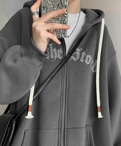 NOWLE（ノウル） パーカー 「NOWLE」ビッグシルエット フロントロゴ