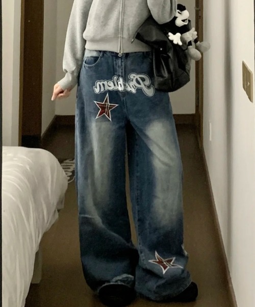 DIAVEL ジーンズ デニム デニムパンツ 「新作」Star ローライズワイド