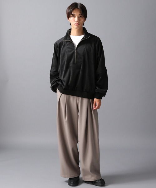 LAKOLE（ラコレ） トレーナー スウェット ベロアハーフZIP / 603223