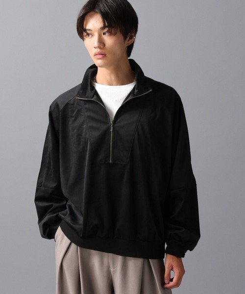 LAKOLE（ラコレ） トレーナー スウェット ベロアハーフZIP / 603223