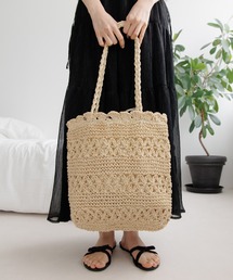 flower かごバッグ カゴバッグ ソフトクロシェトート : ZOZOTOWN Yahoo