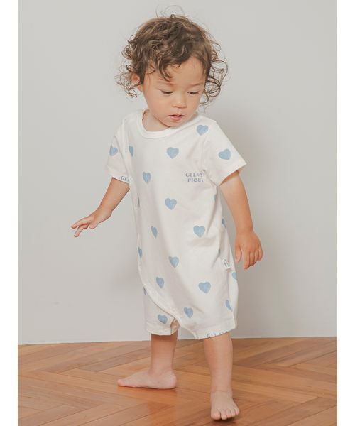 gelato pique（ジェラートピケ） ベビー服 ロンパース 「BABY」ハート