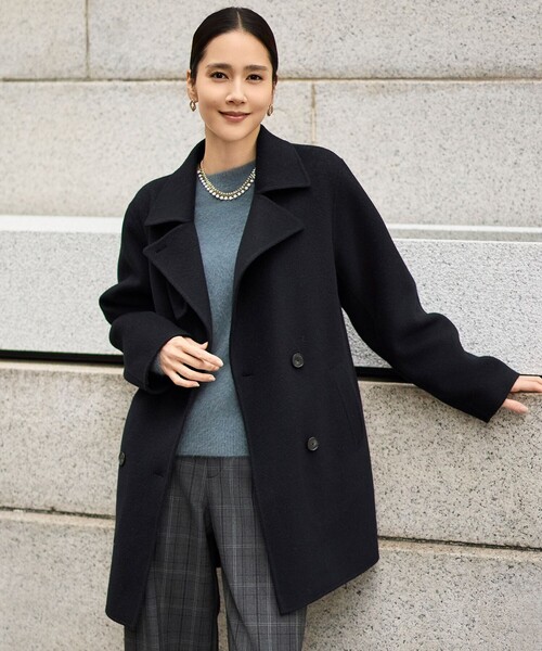 自由区（ジユウク） コート アウター ウールリバーダブルブレスト