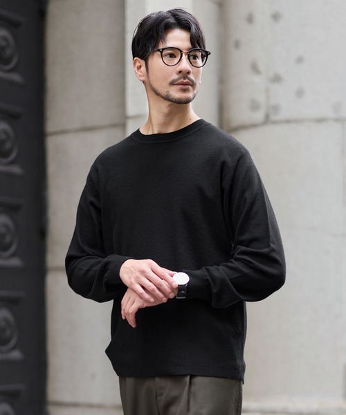 SPU（スプ） セーター ニット 抗菌防臭鹿の子編みコンフォートニット