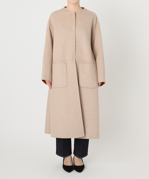 B.C STOCK（ベーセーストック） ノーカラーコート コート S120ブレンド