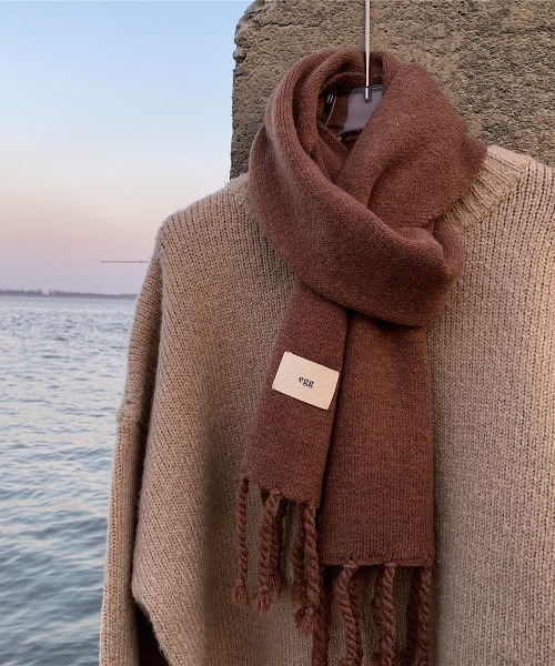 MGV（エムジーヴィー） マフラー シンプルフリンジカラーマフラー