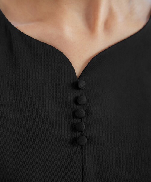 Tiaclasse ワンピース ハートネックくるみ釦ワンピース : ZOZOTOWN